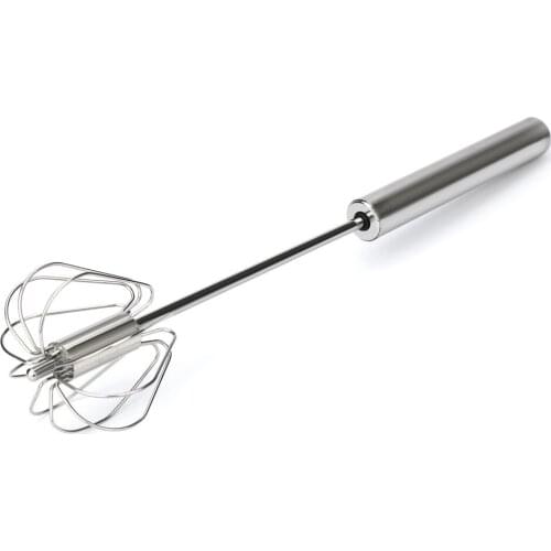 Stainless Steel Egg Beater Press Hand Auto Rotating Whisk Push Whip Wire Mixer Eggs Beater Stirrer Kitchen Accessories Egg Tools