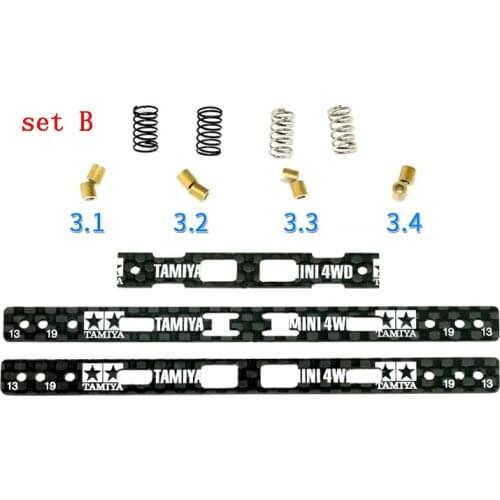 1 Set Double Springs FRP Front Reinforcing Plate 15495/15497 Carbon Fiber Guide Roller Stay Parts For Tamiya Mini 4WD Car Model