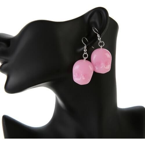 1pair Drop Earrings Baroque Style Charms Flatback Glitter Angel Face Resin earring for Birthday Gift Child Girls Teens Jewelry