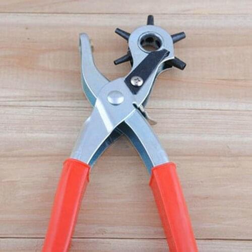 1pc/lot Hot Selling Multi-function Portable Hole Puncher Tool For Watchband Card Leather Belt Red Hole Punch Tools
