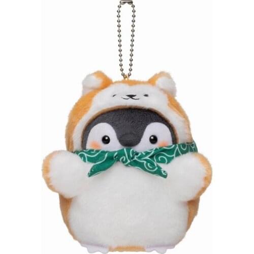 1 Pcs Kawaii Animal Penguin Shiba Dog Plush Dolls Keychains Pendant for Car Bag Stuffed Plush Toys Kids Birthday Gift