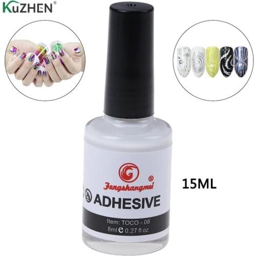 1PC Nail Art Glue for Foil Adhesive Professional Acrylic Glue Transfer False Tips Gel Nail Glue Nail Art Transfer Tips