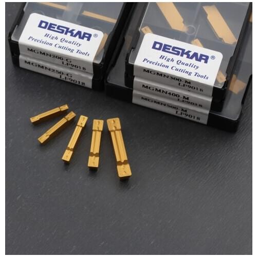 10Pcs DESKAR MGMN200 MGMN300 MGMN400 MGMN500 M LF9018 CNC lathe turning tools Grooving Insert Carbide For Steel