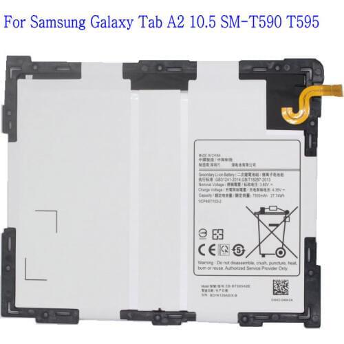 1x 7300mAh Replacement Tablet Battery EB-BT595ABE For Samsung Galaxy Tab A2 10.5 SM-T590 T595 Batteries