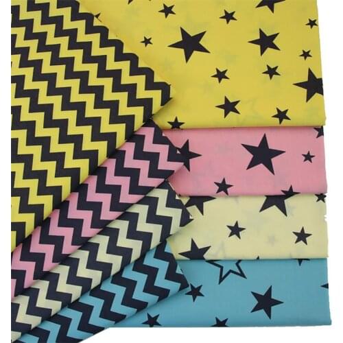 50cmx160cm Star Wave Printed Cotton Fabric Quilting Cotton Twill Fabric DIY Sewing Craft Cotton Material