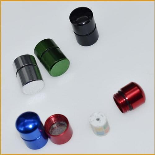 50pcs-Stock-Mental Geocaching Hide Box With Waterproof Logo Roll -Mini Pill Holder Case- Container Jar-Laser Engarving Logo