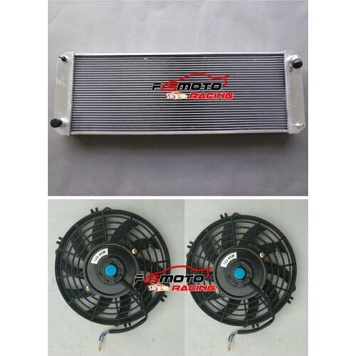 Custom Aluminum Radiator+FAN For LOTUS Esprit (S4/SE/S4s/V8/GT/GT3) 1988-2004 1989 92 62MM