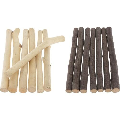 7x Natural Driftwood Dowel Rods Pieces Sticks Rustic Wood Arts & Craft DIY Decor