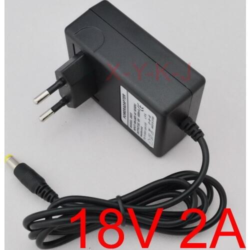 1PCS 18V 2A AC Adapter DC 18V 2A 2000mA Power Supply for BCA-144 Ryobi 14.4V Drill Charger EU plug
