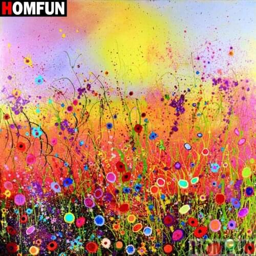 HOMFUN Full Square/Round Drill 5D DIY Diamond Painting "Oil painting flower" 3D Embroidery Cross Stitch 5D Home Decor A17564