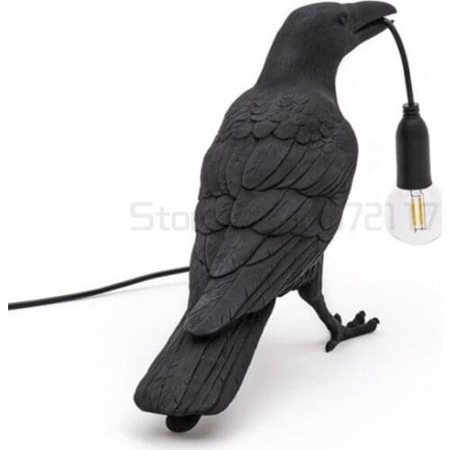 American creative lucky bird pendant lights modern personality living room decoration Eco-friendly resin bedroom wall lamp