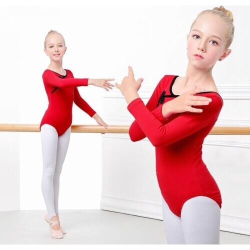 Short/Long Sleeve Ballet Gymnastics Leotards Chinese Style Knots Ballet Clothes Ballerina Clothes Children Unitard Dancewear