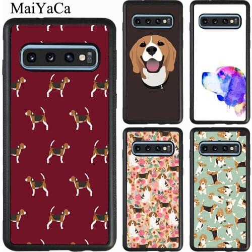 Beagle Floral Dog Case For Samsung Galaxy A71 A51 A21S A40 A50 A70 A20e A31 M21 S9 S10 S20 Plus Note 20 Ultra