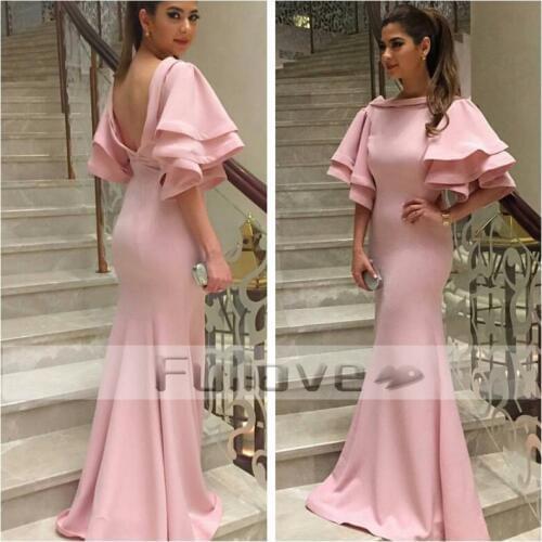 Noble Graceful Pink Prom Dress Long 2019 Slim Cut Backless Mermaid Formal Prom Dresses Gowns Vestidos De Fiesta Abendkleider