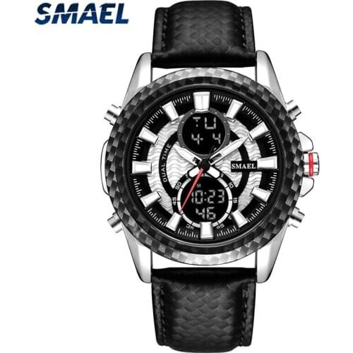 SMAEL Fashion Analog Digital Watches Men Top Luxury Brand Waterproof Sports Mens Watches Military LED Quartz Wristwatch Clock