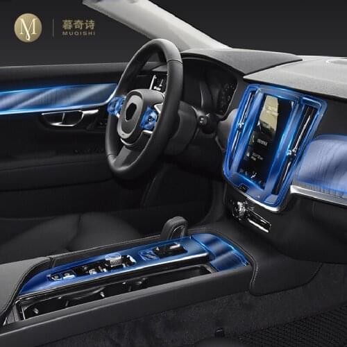 For Volvo V90 2020 2021 Car Interior Center console Transparent TPU Protective film Anti-scratch Repair film Accessories Refit
