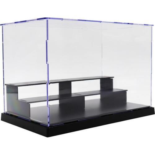 Acrylic Action Figures Model Transparent Display Case Toy DIY Assembling Storage Box Car Ship Collectibles Cabinets Boys Toys