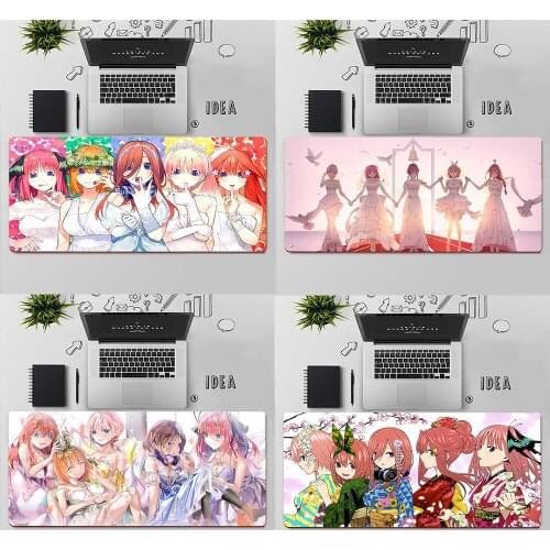 Gaming Mouse Pad Large Mouse Pad PC Gamer Computer Mouse Mat The Quintessential Quintuplets Mousepad Keyboard Desk Mat Mause Pad