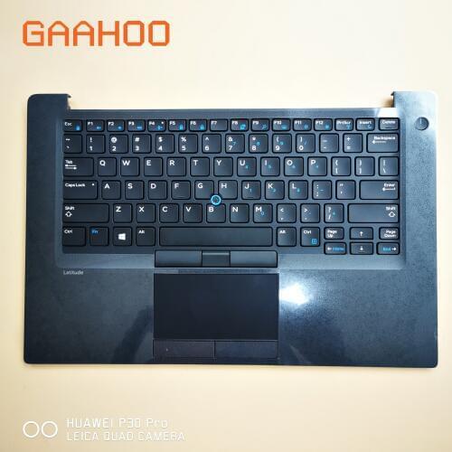 US laptop keyboard for Dell Latitude 7480 7490 laptop palmrest Assembly /w keyboard and powerlight and touchpad and USH/SC