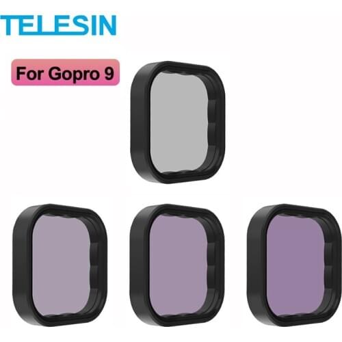 TElESIN CPL ND8/16/32 Filters Set aluminum for gopro 9 hero9 Polarizied Filter ND8 ND16 lens protector camera lens accessories