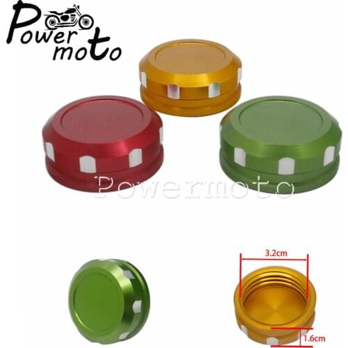 Motorcycle CNC Rear Brake Reservoir Cover For Honda Suzuki Kawasaki Yamaha 690/1090/1190/1290 Master Cylinder Oil Fluid Cap