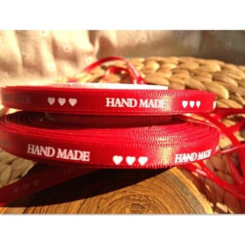 Baking packaging Custom Ribbon Christmas New Year Red Hand Made Ribbon Creative Diy Birthday Cake Gift Packag Riband 22 Meters