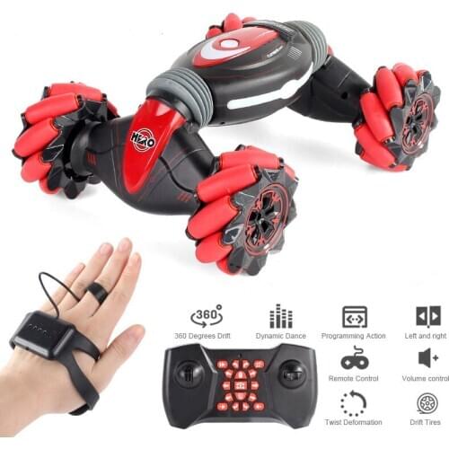 Remote Control Stunt Car Gesture Induction Twisting Off-Road Vehicle Light Music Drift Dancing Side Driving Toy Gift For Kids