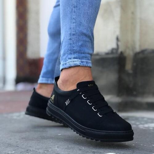 ER0111 Fitted Casual Base Black Sneakers Men 'S Sports Shoes