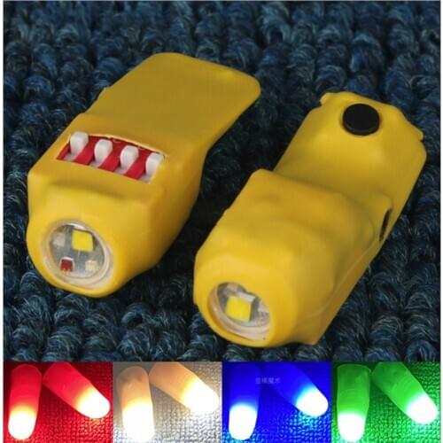 Professional Light-Pair Set ( Red & Four Colors ) Magic Tricks Super Thumb Light Magic Props Stage Magic Gimmick Illusions