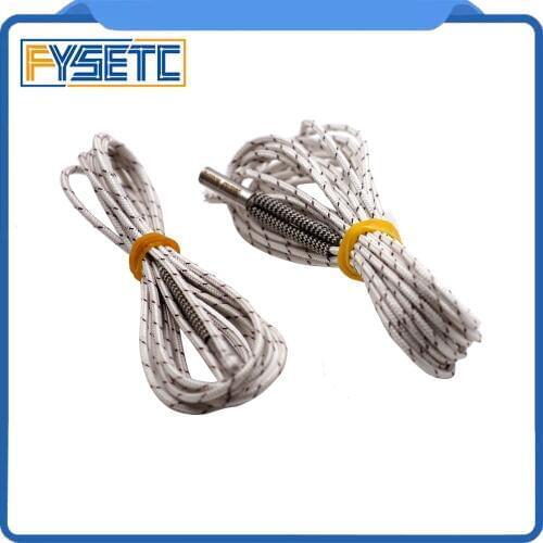 10pcs 1M/2M Heating Tube 12V/24V 50W Ceramic Cartridge Heater Mendel For HotEnd J-Head Extruder 6*20mm 3D Printer Parts