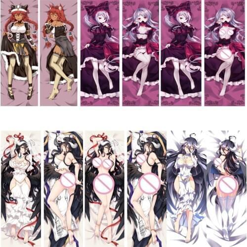 September update Japan Anime Overlord albedo & shalltear lupusregina Dakimakura throw pillow cover case hugging Body pillowcase