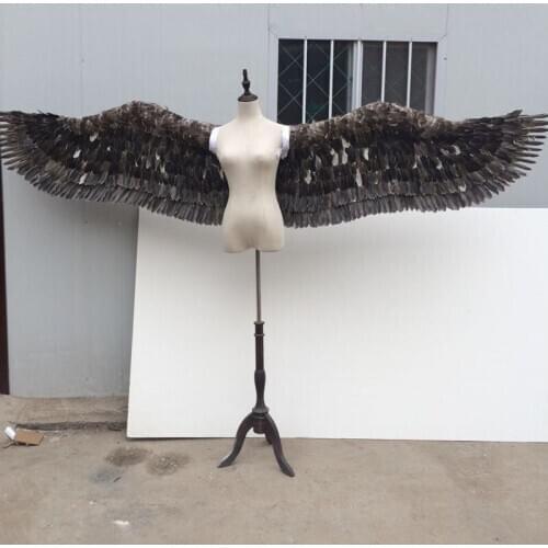 2017 black new style angel wing props catwalk show props festival Angel Feather wings Window props underwear catwalk