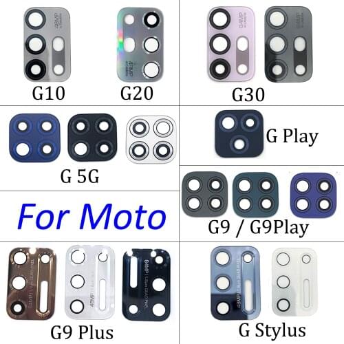 New For Moto G Stylus G10 G20 G30 Camera Glass Lens Back Rear Camera Glass Lens With Glue Adhesive Replacement Parts