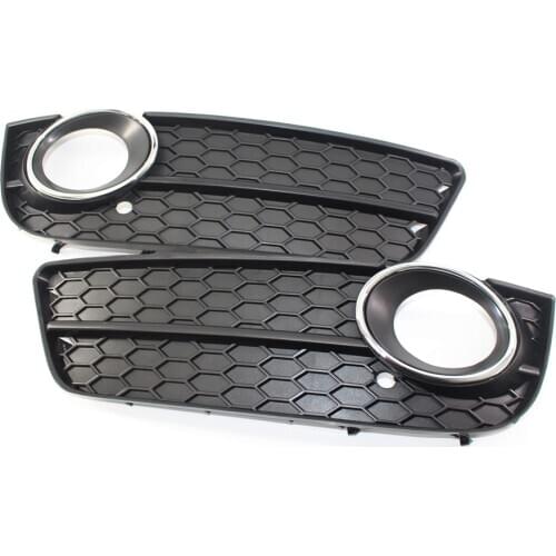 2X ABS Car Front L&R Bumper Fog Light Lower Grille Cover for Audi A5 2008-2011