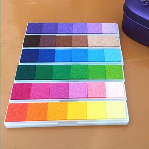 Ink pad DIY Scrapbooking Oil Based Finger Print Rubber Stamp Non-Toxic Vintage Crafts Gradient Color Office Accessories