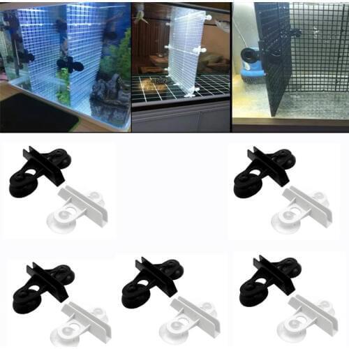 10PC Aquarium Fish Tank Divider Suction Cup Isolation Clip Partition Plate Clamp Suction Cup Clamp Separation Aquarium Tank Tool