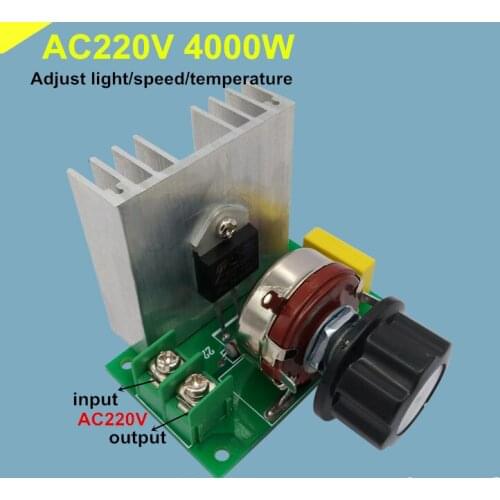 AC220V/4000W motor speed controller,furnace fan high power governor,Adjust light/speed/temperature