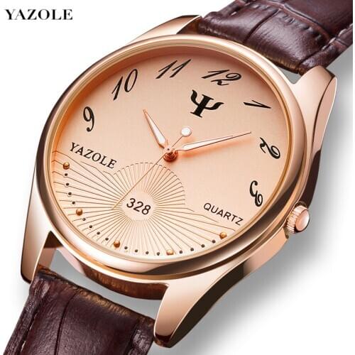 Relogio Masculino 2020 Brand Yazole Watch Business Belt Mens Watch Unique Leisure Leather Watches Fashion Luminous Quartz Watch