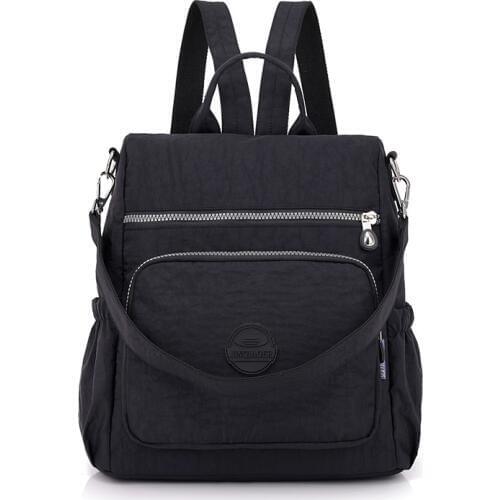 Fashion Women Waterproof Nylon Backpack Korean Style Designers Shoulder School Bag Leisure Rucksack For Girls