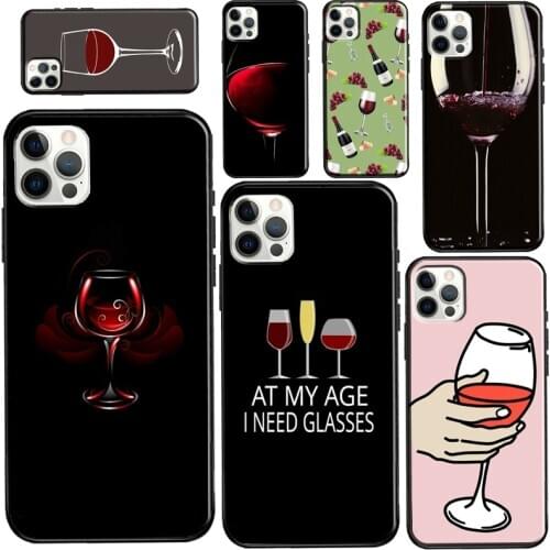 Red Wine Glass Case For iPhone 11 Pro Max 12 mini 12 Pro Max 6S 7 8 Plus SE 2020 X XR XS Max Cover