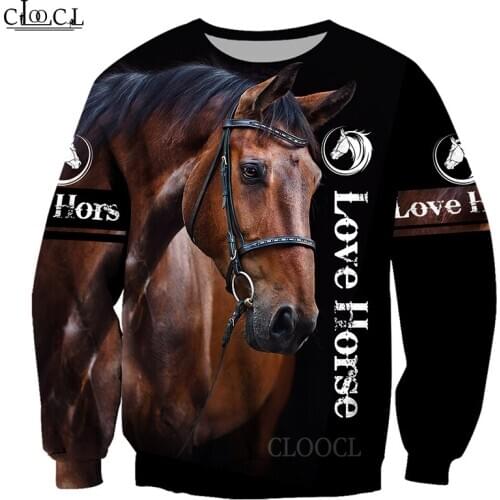 HX Newest Popular Animal Horse 3D Print Men Women Sweatshirt Fashion Hip Hop Long Sleeve Harajuku Tracksuit Drop Shipping