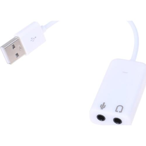 USB Sound Card Virtual 7.1 3D External USB Audio Adapter USB to Jack 3.5mm Earphone Microphone Speaker for Laptop Notebook PC