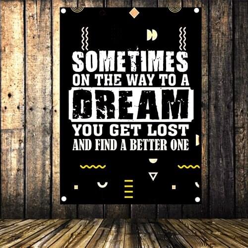 Bright Colors Style Motivational Classroom Posters Flags & Banners Wall Hanging, Inspirational Quotes for Classroom Decoration F