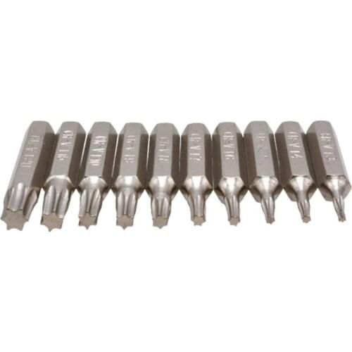 10PCS CR-V Torx Screwdriver Bits Set T3 T4 T5 T6 T7 T8 T9 T10 T15 T20 Mobile Repair Bit Plum Blossoms Repairing Head