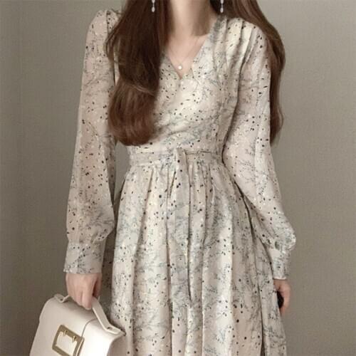 2020 New Brand Spring Maternity Dress Woman V-Neck Chiffon Large Size Dresses Pregnant Woman Clothing MD-02702