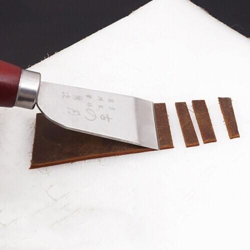 2020 New Stainless steel + Solid Wood Leather Knife Trimming Knife Blade Leather Tool DIY Leather Cutting Tool
