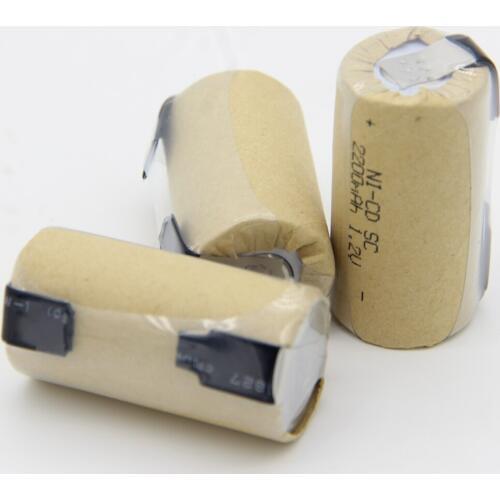 Real capacity SUB C battery rechargeable SC batteries nicd akkus for 1.2V 2200mah for makita for bosch power tools 4.25*2.2cm