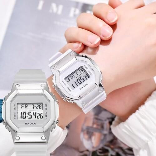 Womens Watches Electronic Clock Women Digital Watch Luminous Sport Fashion Silicone Strap Wristwatch Ladies Watch Relogio