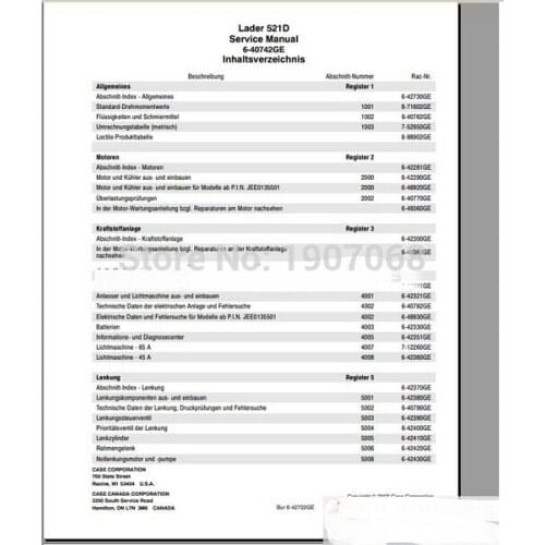 Case Workshop Manuals - Service Manuals DVD