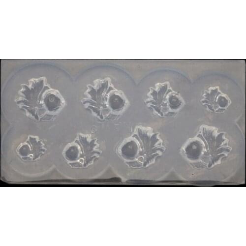 DIY Mini Lucky Goldfish Pendant Resin Mold Small Goldfish Epoxy Resin Mold Fish Waterscape Fillings Jewelry Making Tools J60E